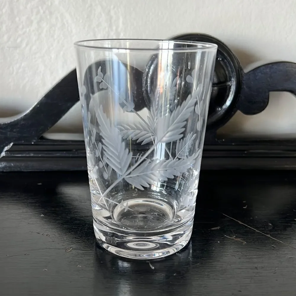 Pottery Barn Etched Glass